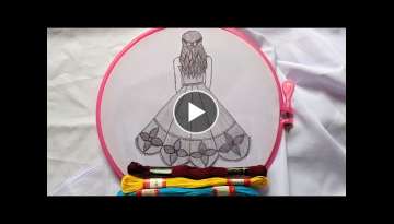 Amazing Hand Embroidery Doll design tutorial | Beautiful 3d Hand Embroidery Doll design stitch