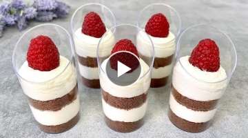 Easy no bake dessert shots in 10 minutes! Only 4 ingredients!