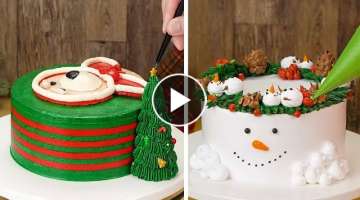 Easy and Perfect Christmas Cake Decorating Ideas | Most Satisfying Cake Decorating Tutorials