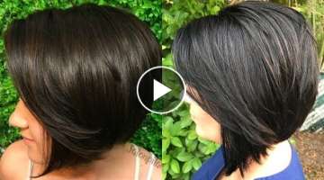 Top Trendy Eye Catching Women's Stacked Bob Haircuts With Amazing Hair Coloring Styling Ideas 202...