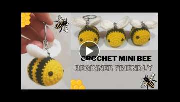 Crochet Mini Bee Keychain