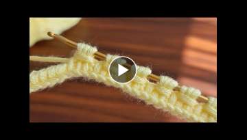 Super Easy Tunusian Knitting - Tunus İşi Kolay Örgü Modeli Çok Kolay