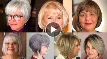 Exemplary short Haircuts And Hairstyles For Women Over 50 with Straight Hair 2022||