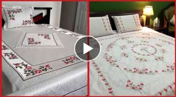 Top Class Hand Embroidered Bedsheets Collection//EmbroideryPatterns,For Bedsheets