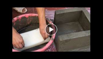 EXCELLENT - The Most Innovative Cement ideas with SPONGE - How to make flower pots for the garden